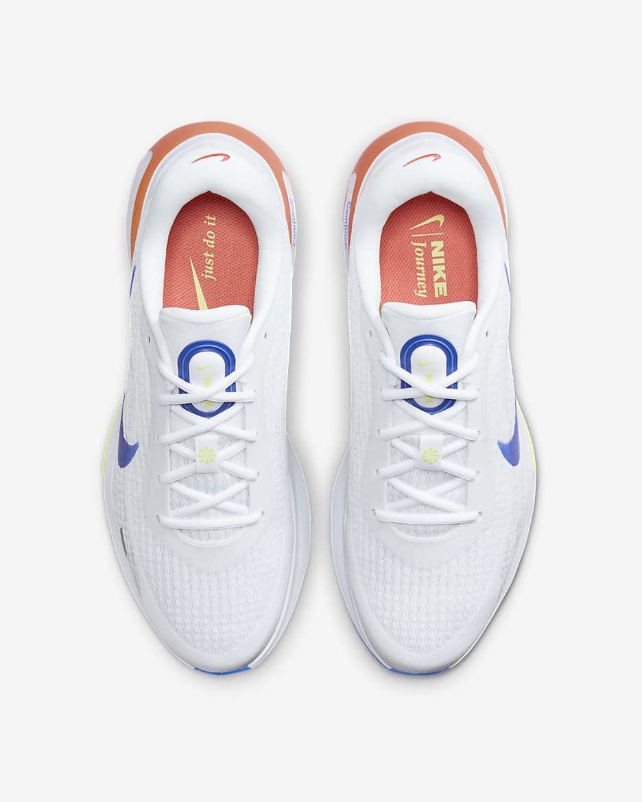 Tenis de correr en carretera para hombre Nike Journey Run - Gris fútbol/Blanco/Mango salvaje claro/Azul carrera