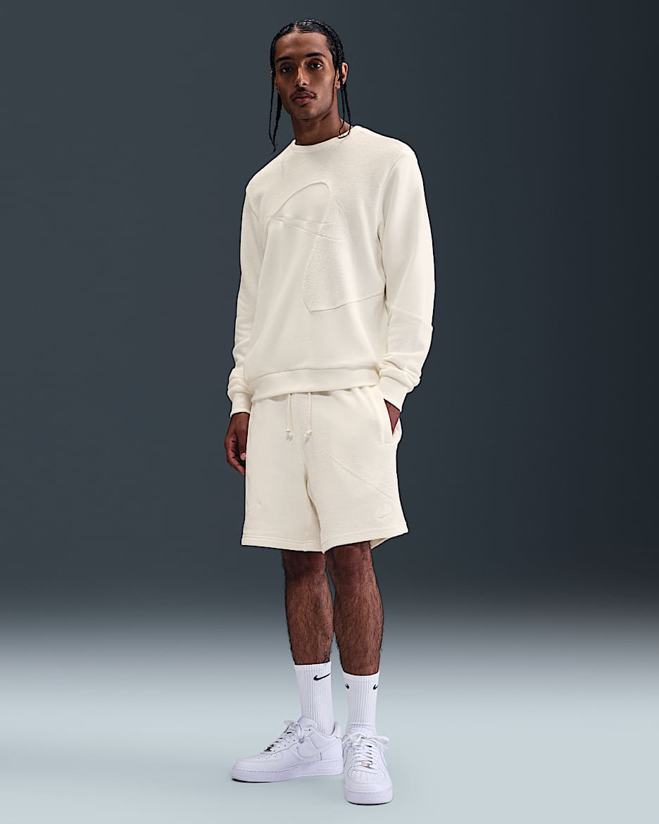 Giannis Standard Issue Men's 20.5cm (approx. Fleece Basketball Shorts - Sail/Sail/Pale Ivory