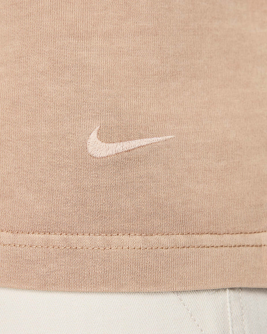 Nike Life Kurzarm-Strickoberteil für Herren - Hemp/Hemp