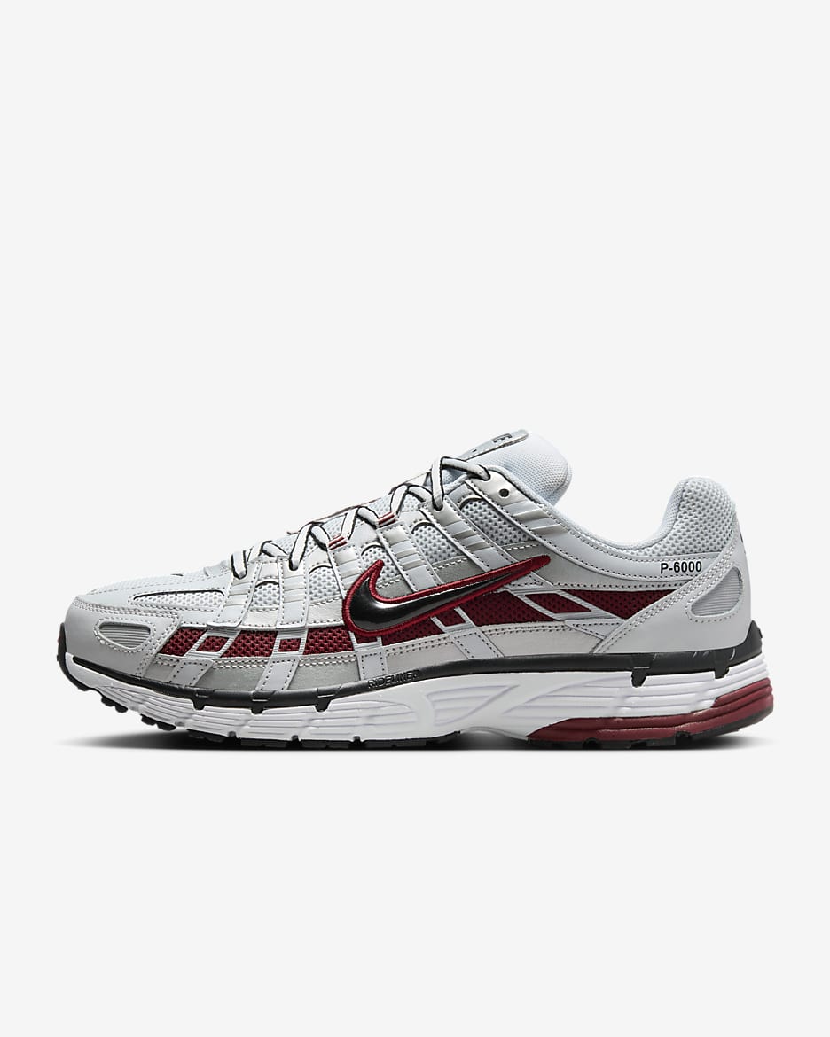 Buty Nike P-6000 - Pure Platinum/Metallic Platinum/Biel/Dark Team Red