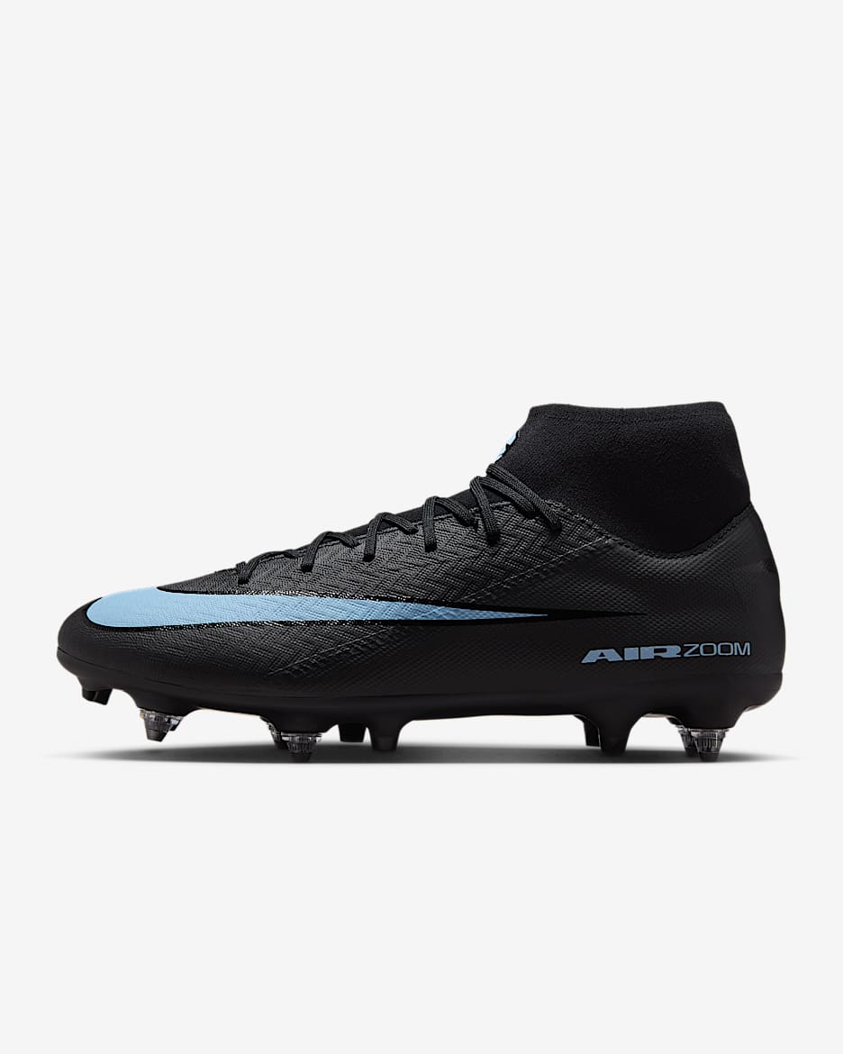 Nike Mercurial Superfly 10 Academy SG Pro High-Top-fodboldstøvler - sort/Ice Blue