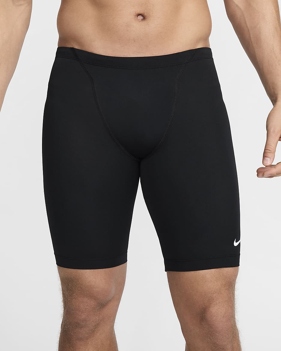 Nike Solid Men's Swimming Jammer - Black/Black/White