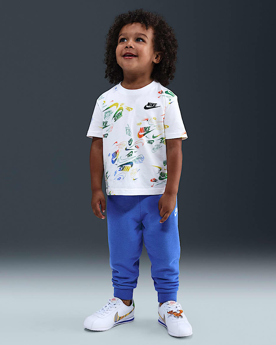 Nike Sportswear Toddler Reveal Printed Tee and Pants Set - Comet Blue