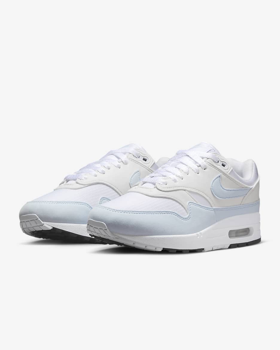 Nike Air Max 1 damesko - Hvit/Platinum Tint/Svart/Football Grey