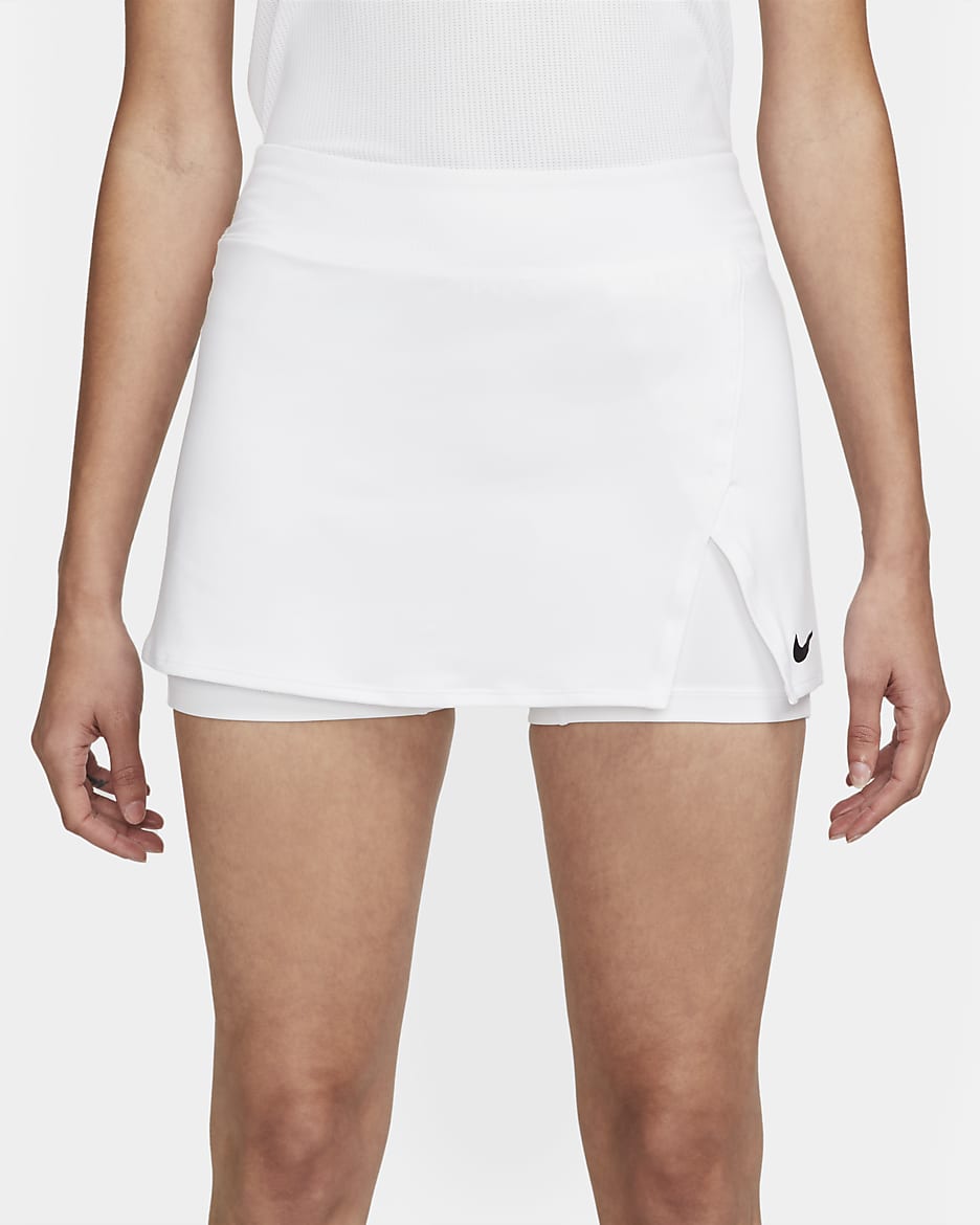 Falda de tenis para mujer NikeCourt Dri-FIT Victory - Blanco/Negro