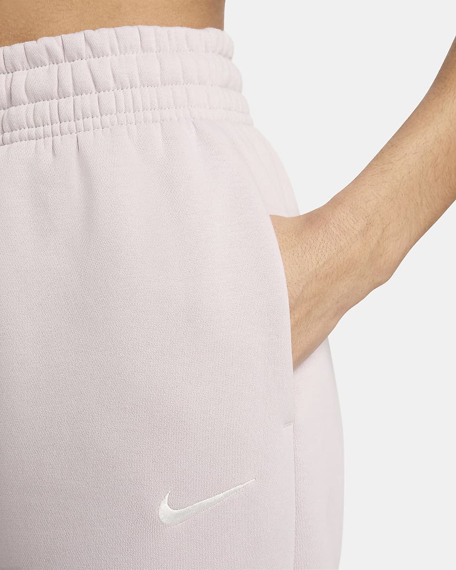 Nike Sportswear Phoenix Fleece Women's High-Waisted Oversized Tracksuit Bottoms - Platinum Violet/Sail