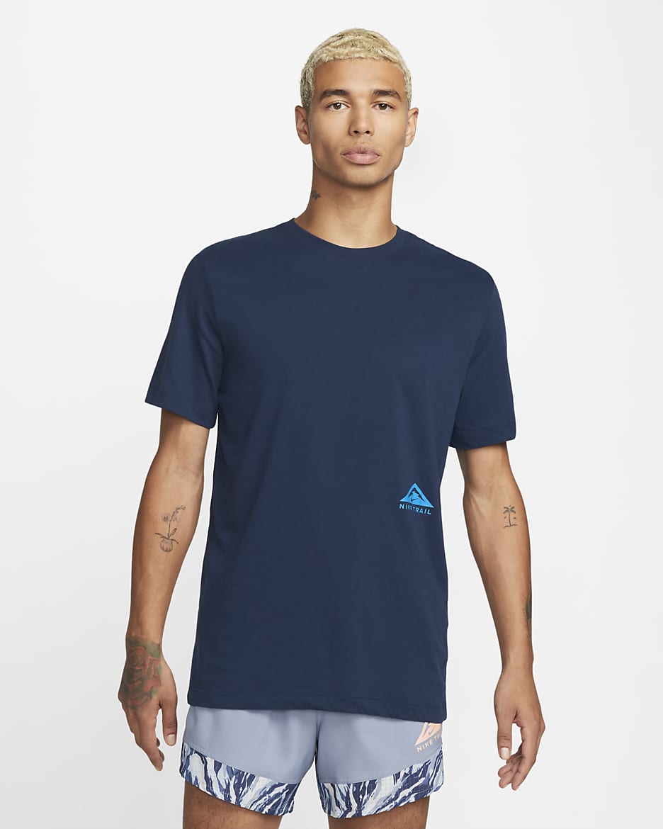 Nike Dri-FIT Men's Trail Running T-Shirt - Midnight Navy