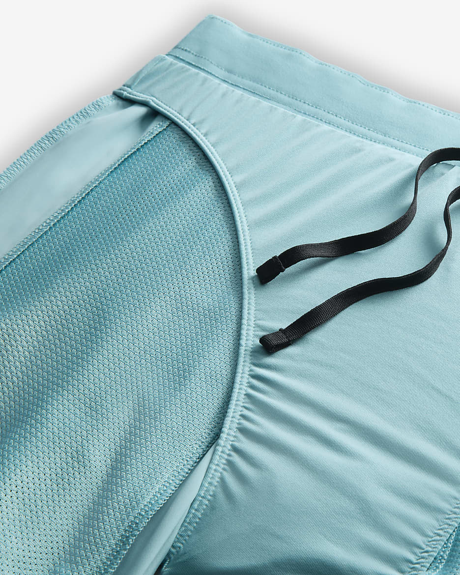 Nike Challenger Dri-FIT hardloopshorts met binnenbroek voor heren (13 cm) - Denim Turquoise/Glacier Blue/Zwart