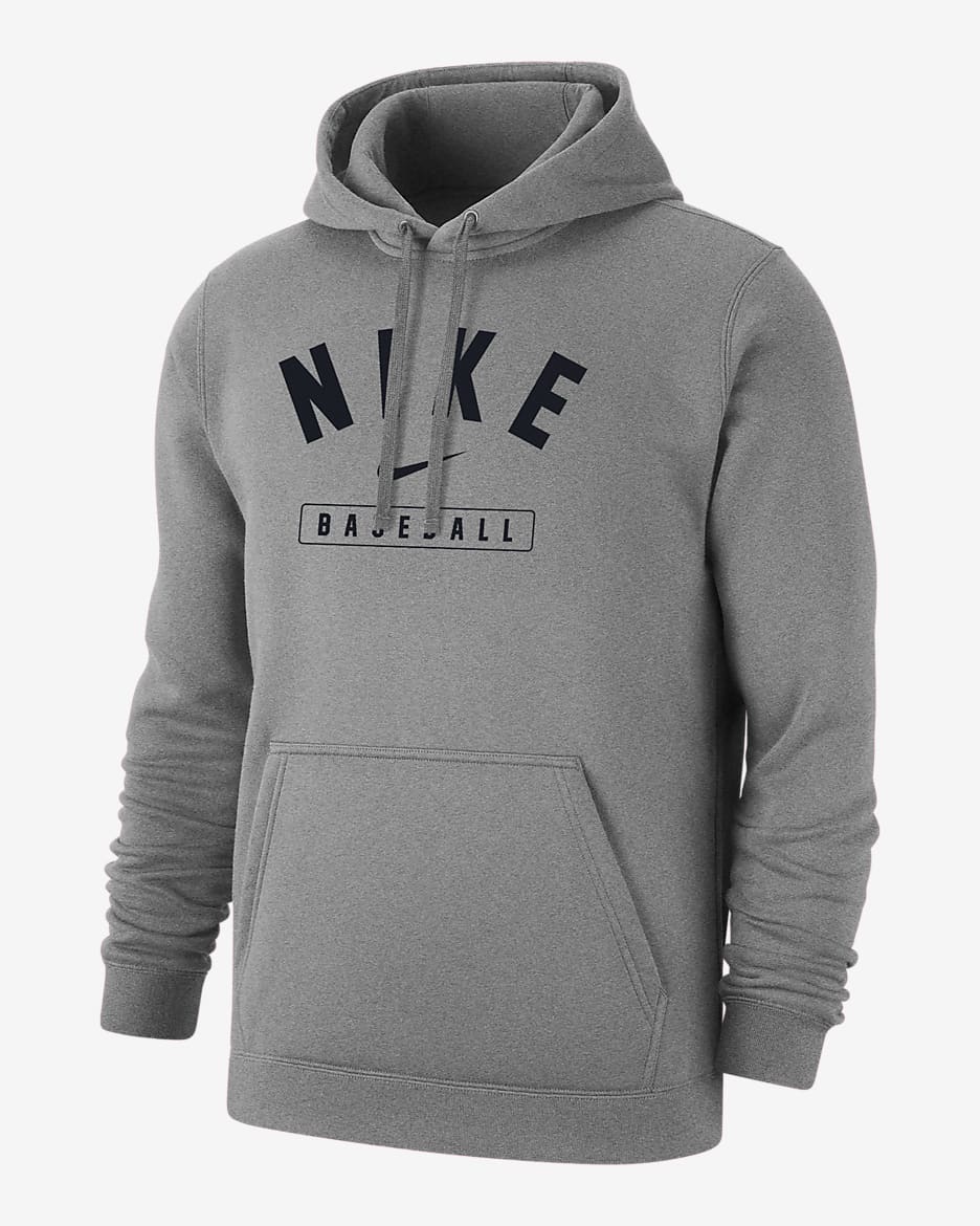 Nike Baseball Men's Pullover Hoodie - Dark Grey Heather