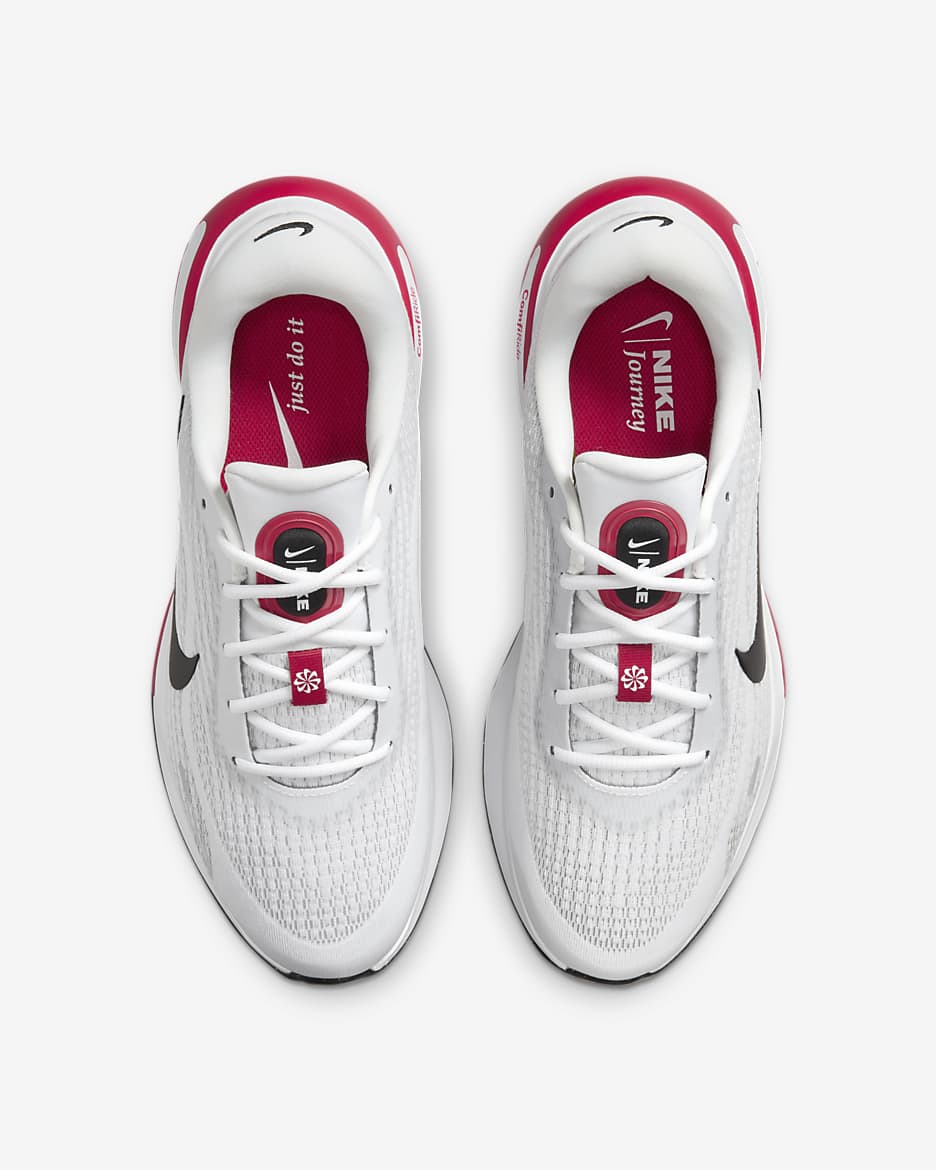 Nike Journey Run-løbesko til vej til mænd - hvid/Fire Red/Cement Grey/sort