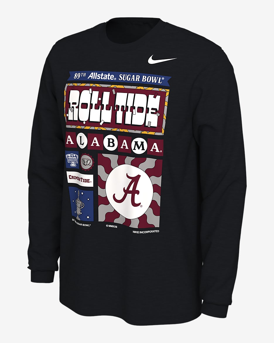 Alabama Bowl Bound Men's Nike College Football Long-Sleeve T-Shirt - Black