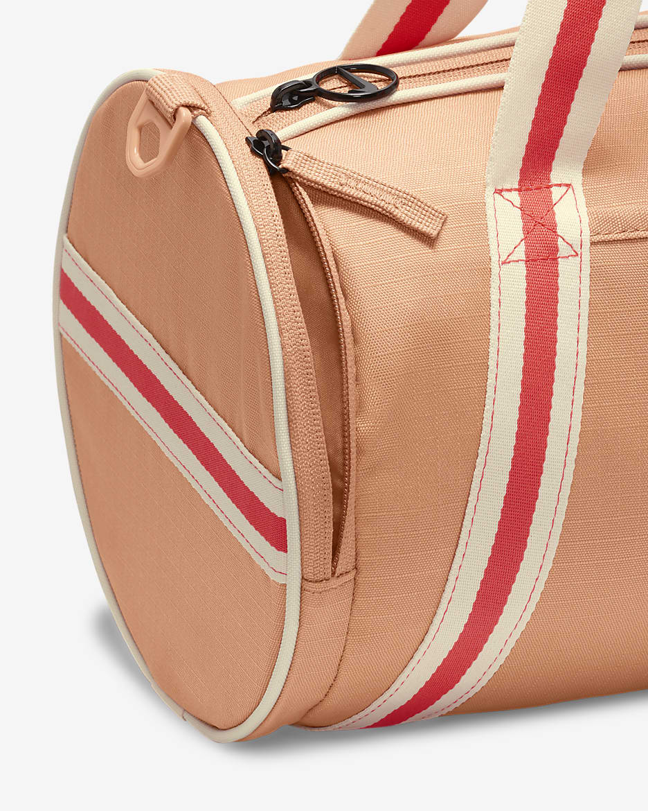 Nike Heritage Retro Duffel Bag (13L) - Amber Brown/Bright Crimson/Guava Ice