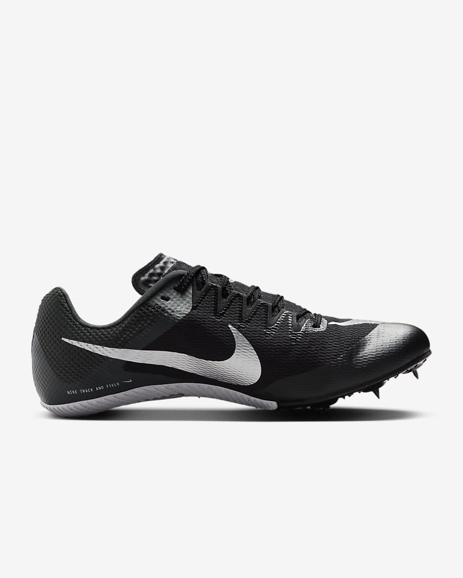 Nike Zoom Rival Track & Field Sprinting Spikes - Black/Black/Metallic Silver