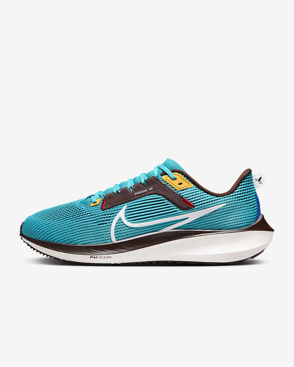 Tenis de correr en pavimento para hombre Nike Pegasus 40 Premium - Nébula azul verdoso/Tierra/Platino puro/Blanco