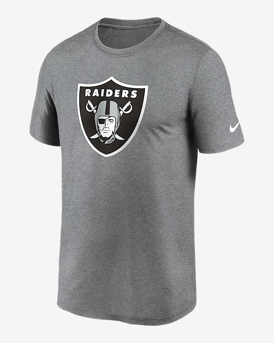 Playera para hombre Nike Dri-FIT Logo Legend (NFL Las Vegas Raiders) - Carbón jaspeado