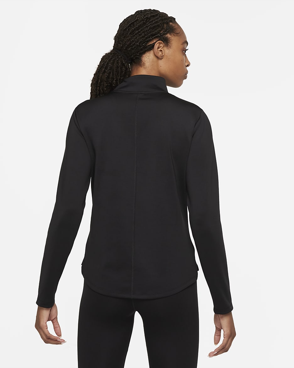 Nike Therma-FIT One Women's Long-Sleeve 1/2-Zip Top - Black/White