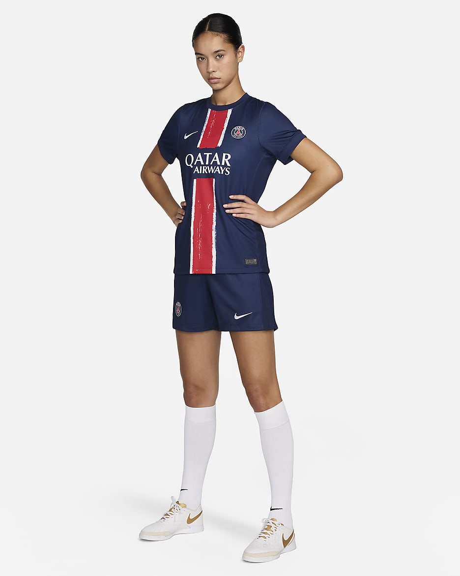 Paris Saint-Germain 2023/24 Stadium Thuis Nike Dri-FIT replica voetbalshorts voor dames - Midnight Navy/Wit