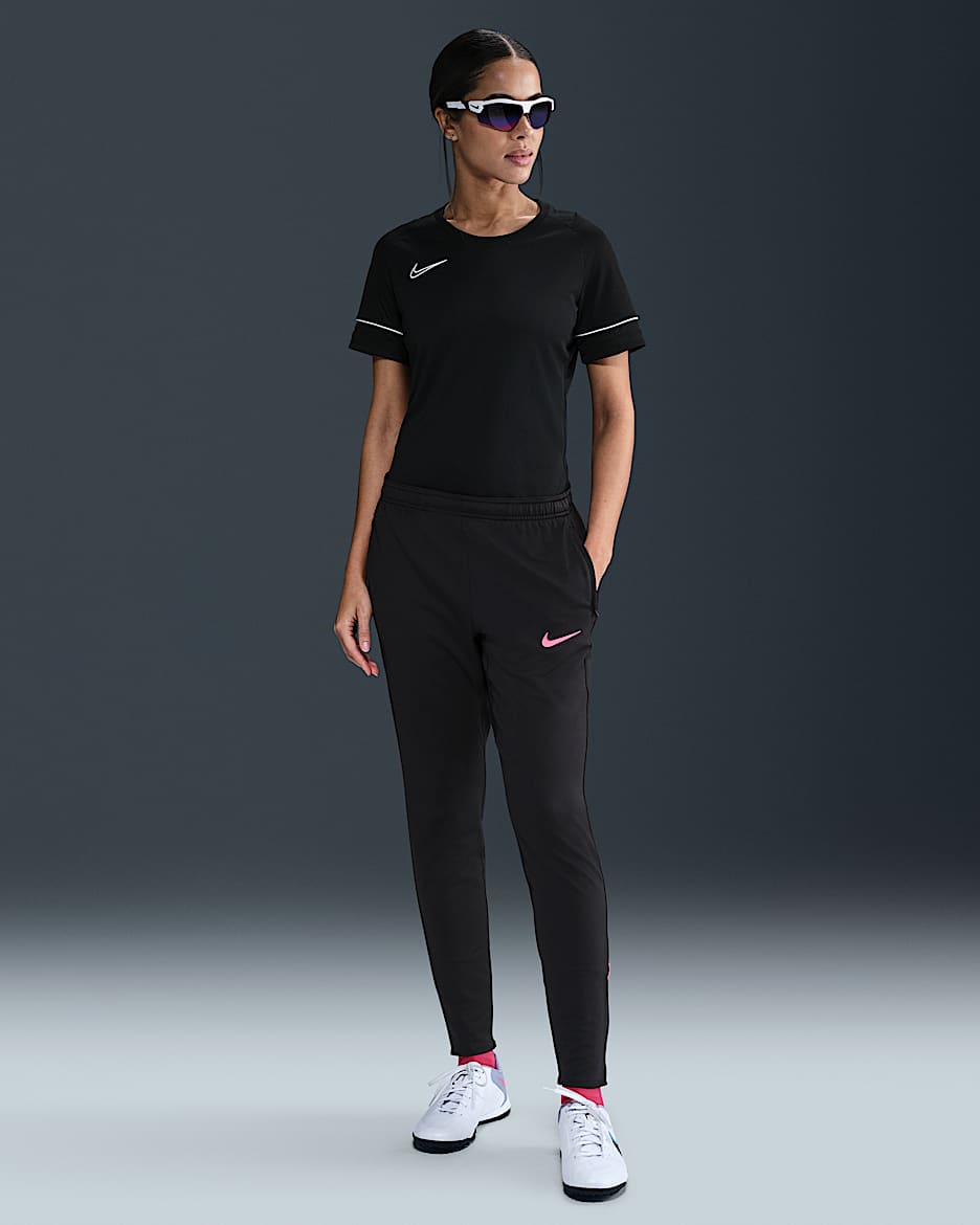 Pantaloni da calcio Dri-FIT Nike Strike – Donna - Nero/Hyper Pink/Hyper Pink