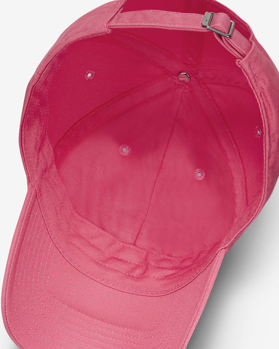 Casquette délavée souple Futura Nike Club pour enfant - Aster Pink/Blanc