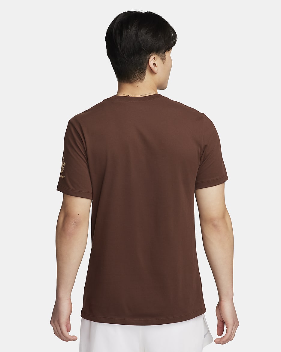 เสื้อยืดวิ่งผู้ชาย Dri-FIT Nike - Cacao Wow