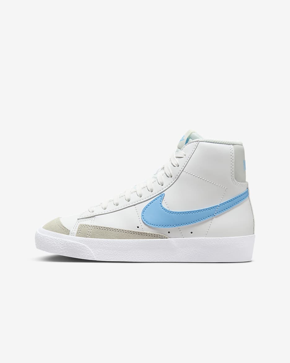 Nike Blazer Mid '77 cipő nagyobb gyerekeknek - Summit White/Photon Dust/Fehér/Aquarius Blue