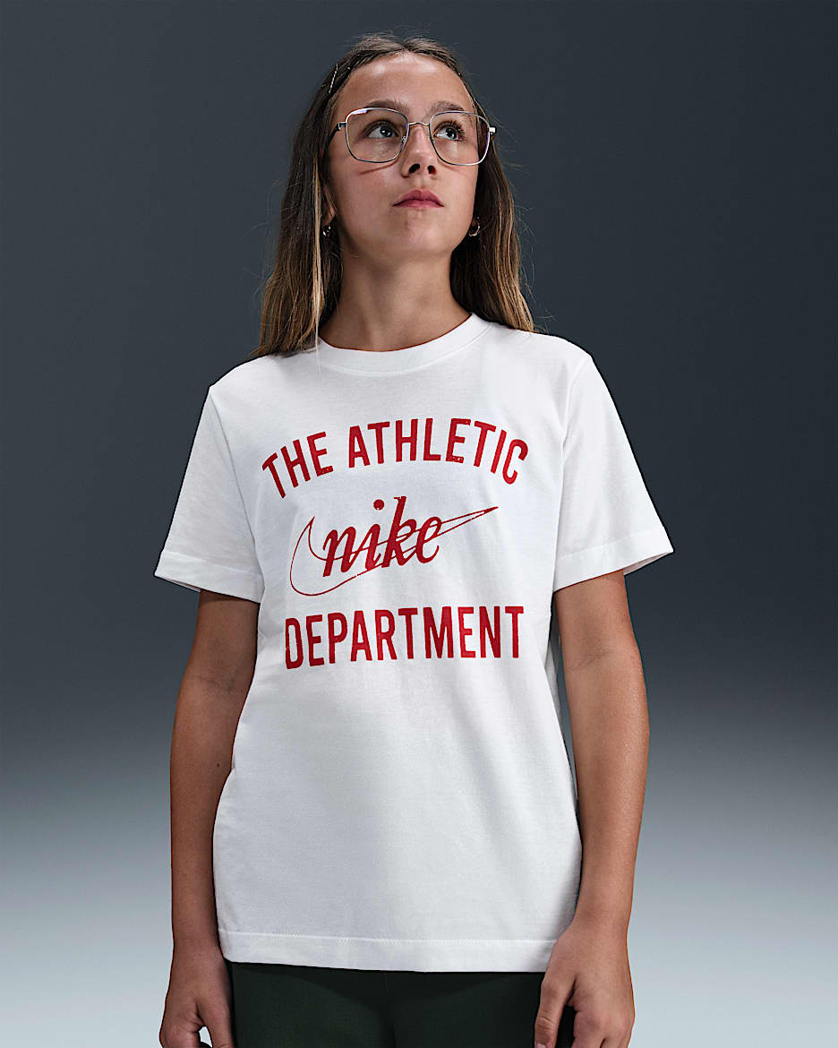 Playera para niños talla grande Nike Air - Blanco cumbre