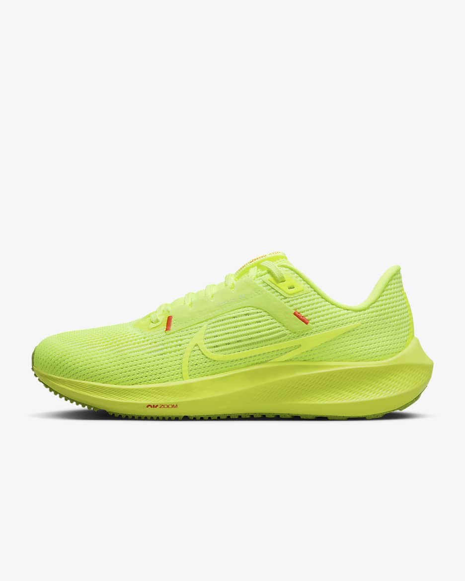 Nike Pegasus 40 Women's Road Running Shoes - Volt/Barely Volt/Bright Crimson/Volt