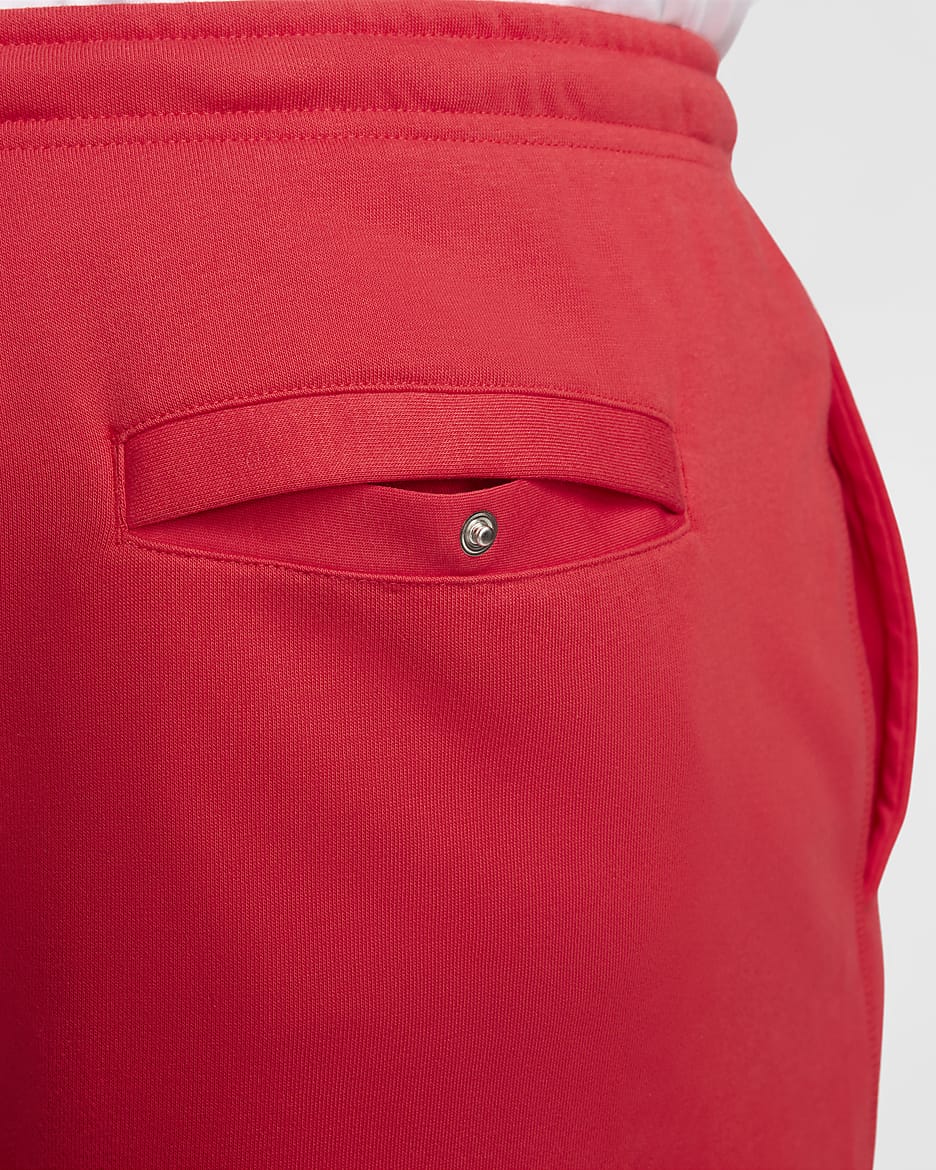 Nike Club Pantalón corto Flow de tejido French terry - Hombre - University Red/University Red/Blanco