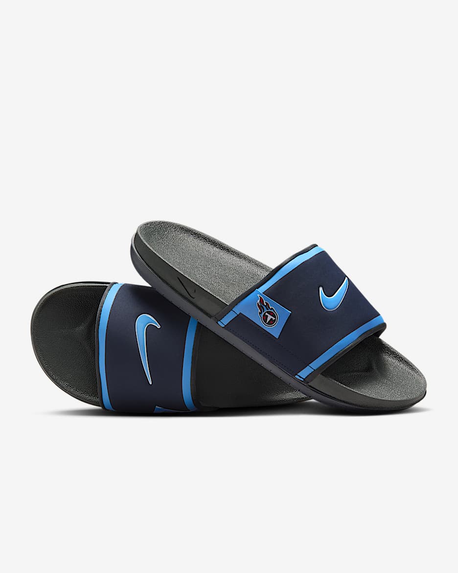 Chanclas Offcourt Nike Offcourt (Tennessee Titans) - Azul marino universitario/Gris humo oscuro/Costa