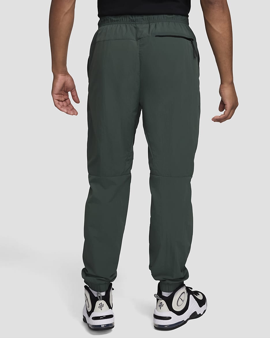 Nike Tech Men's Woven Straight Leg Pants - Vintage Green/Black