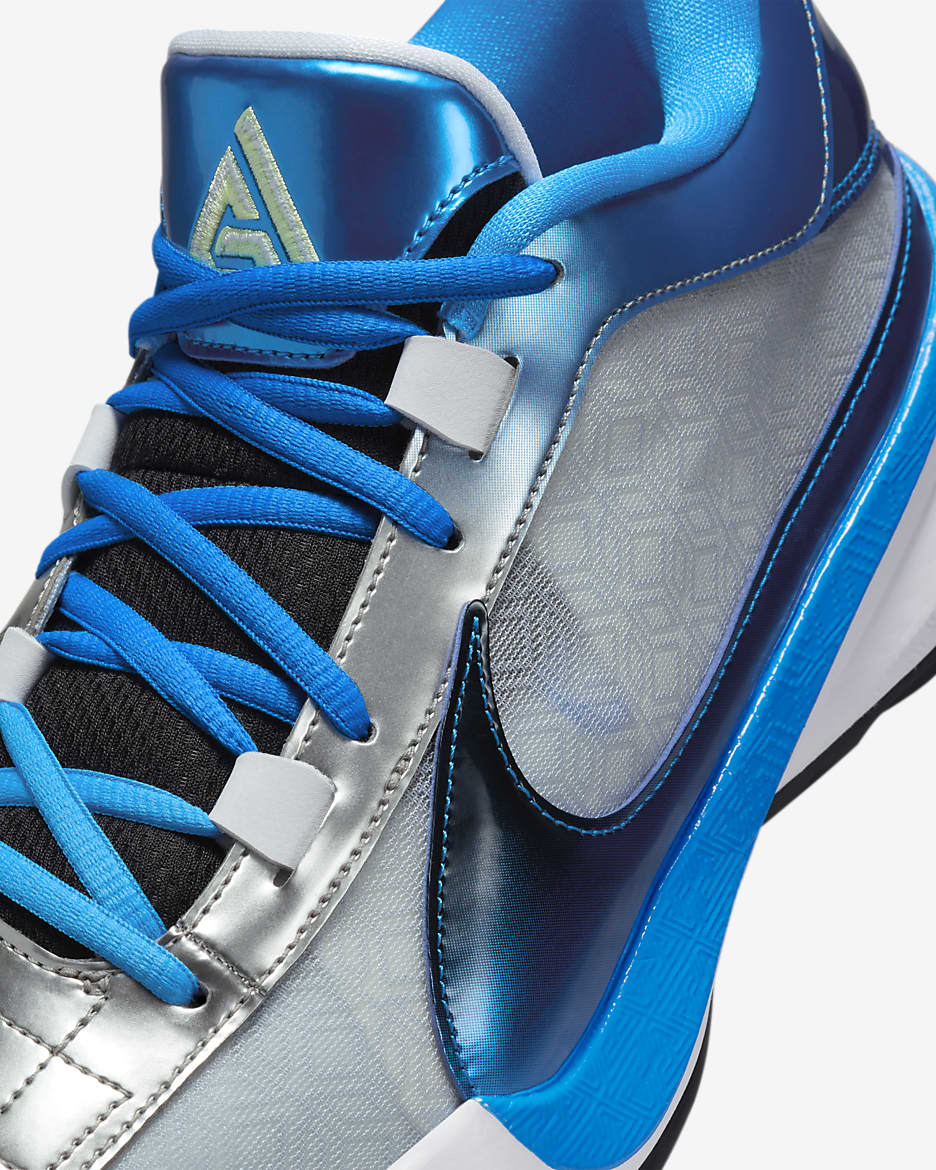 Freak 5 EP Basketball Shoes - Photo Blue/Metallic Silver/Barely Volt/Black