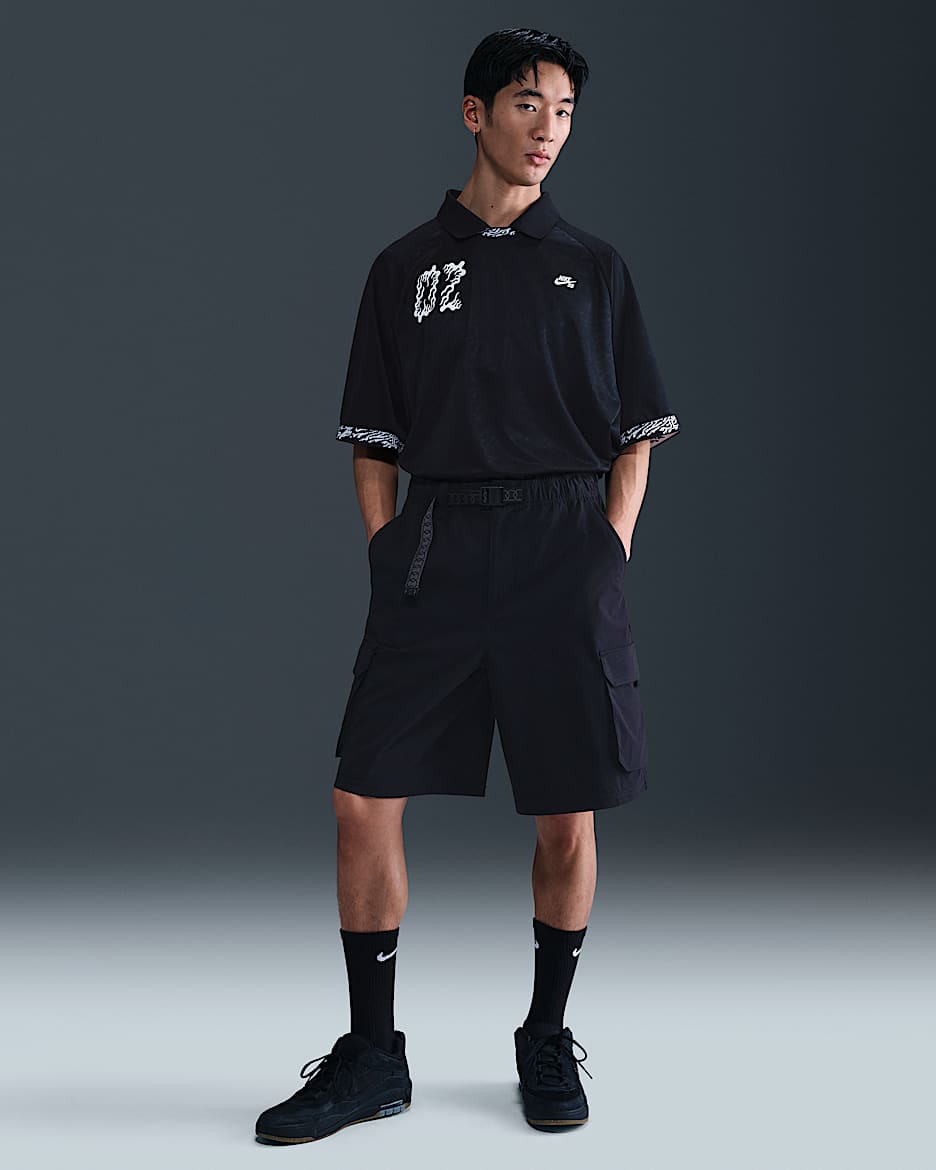 ナイキ SB Dri-FIT カーニー カーゴ スケートボードショートパンツ - ブラック/ホワイト
