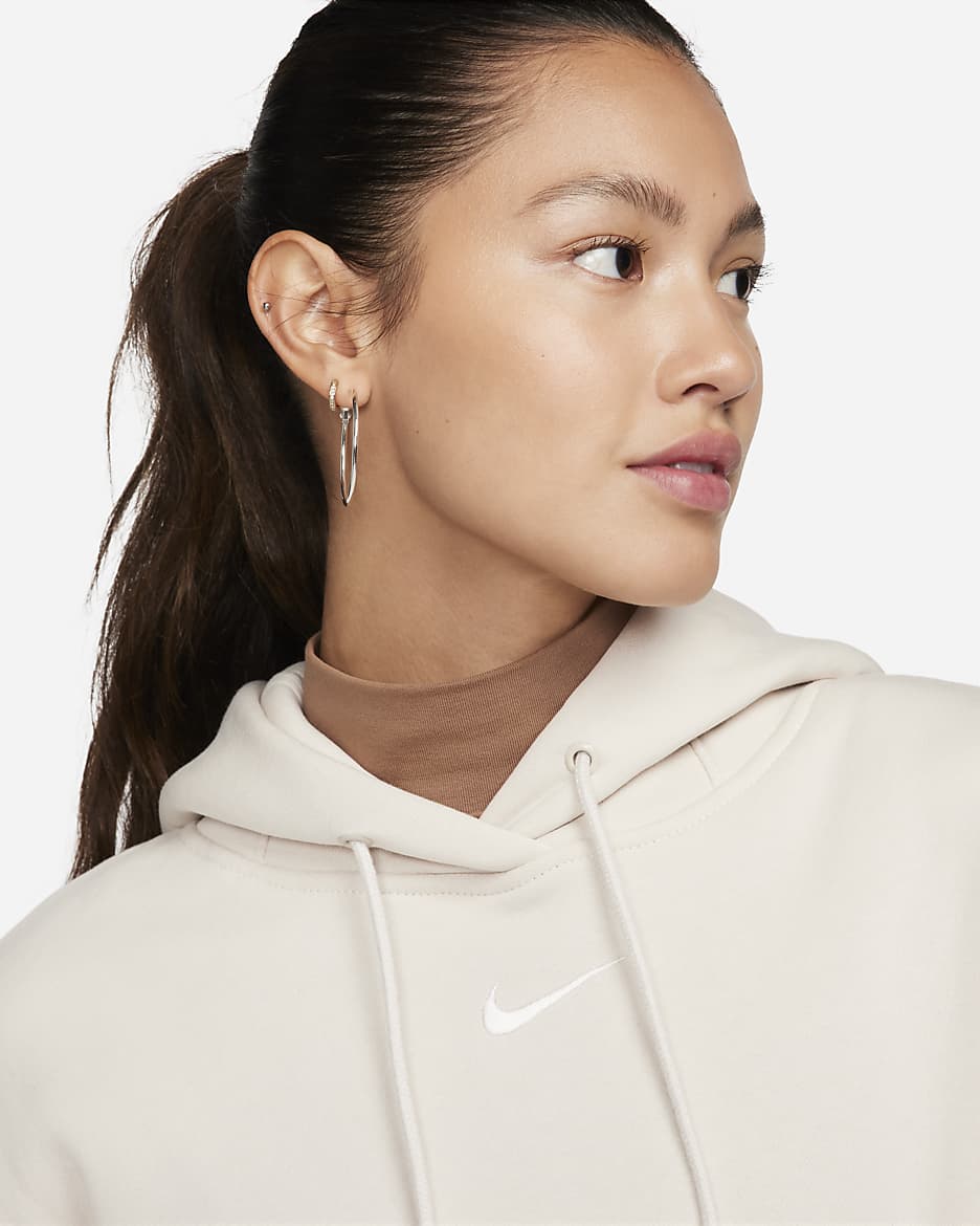 Nike Sportswear Phoenix Fleece Women's Oversized Pullover Hoodie - Light Orewood Brown/Sail