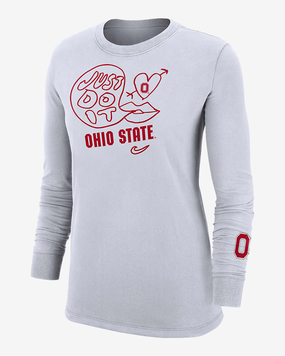 Ohio State Women's Nike College Long-Sleeve T-Shirt - White