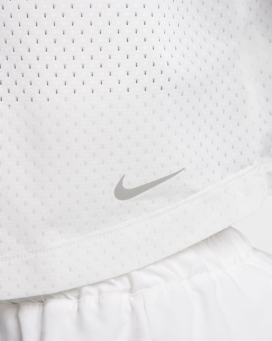 Haut à manches courtes Dri-FIT Nike One Classic Breathe pour femme - Blanc/Noir