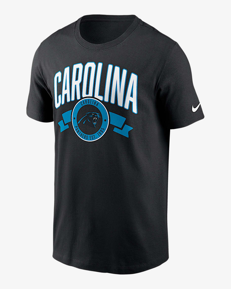 Carolina Panthers Rewind Front And Back Hit Essential Men's Nike NFL T-Shirt - Black
