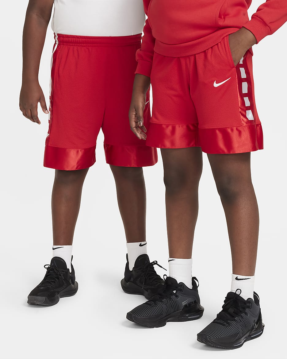 Shorts de básquetbol para niño talla grande (talla amplia) Nike Dri-FIT Elite 23 - Rojo universitario/Blanco