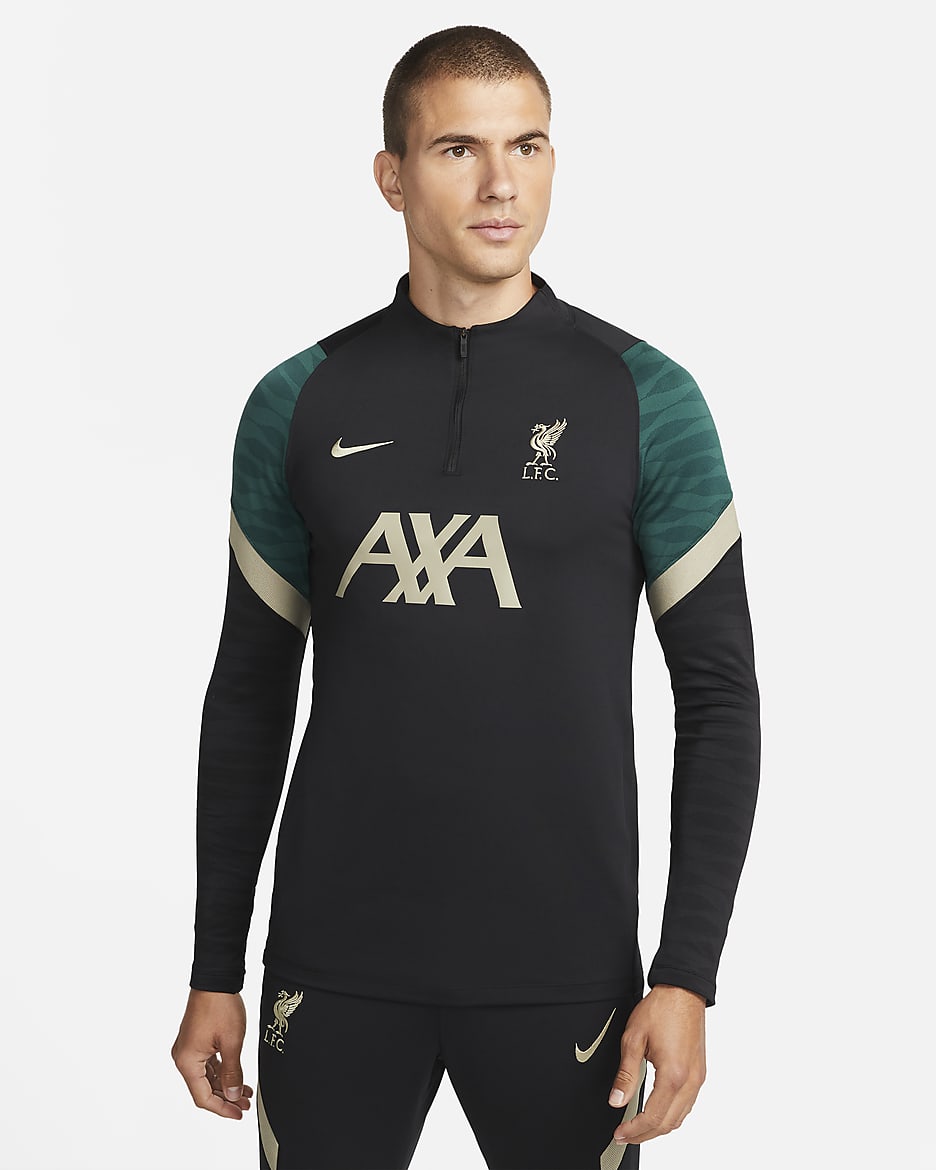 Camiseta de entrenamiento de fútbol para hombre Liverpool FC Strike - Negro/Piedra mística/Piedra mística