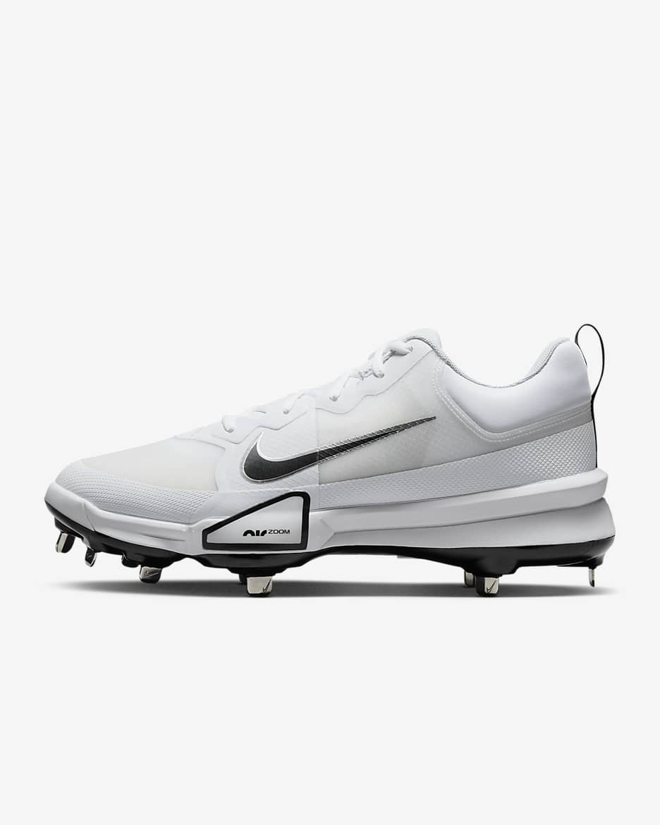 Tacos de béisbol Nike Force Zoom Trout 9 Pro - Blanco/Platino puro/Plata metalizado/Negro