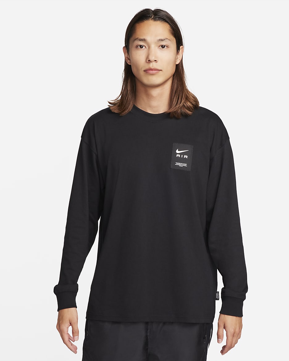Nike Air Men's Max90 Long-Sleeve T-Shirt - Black