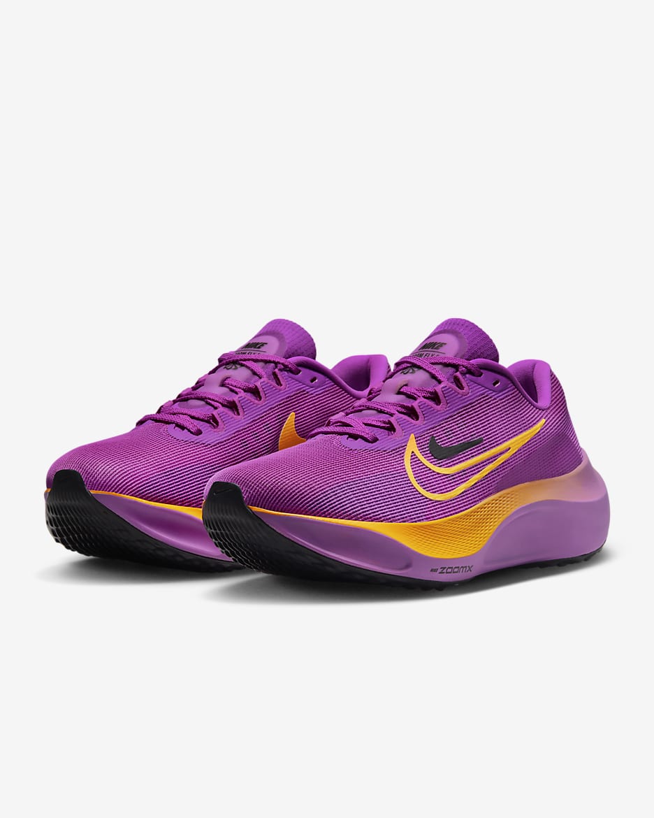 Tenis de correr en pavimento para mujer Nike Zoom Fly 5 - Hipervioleta/Negro/Naranja láser