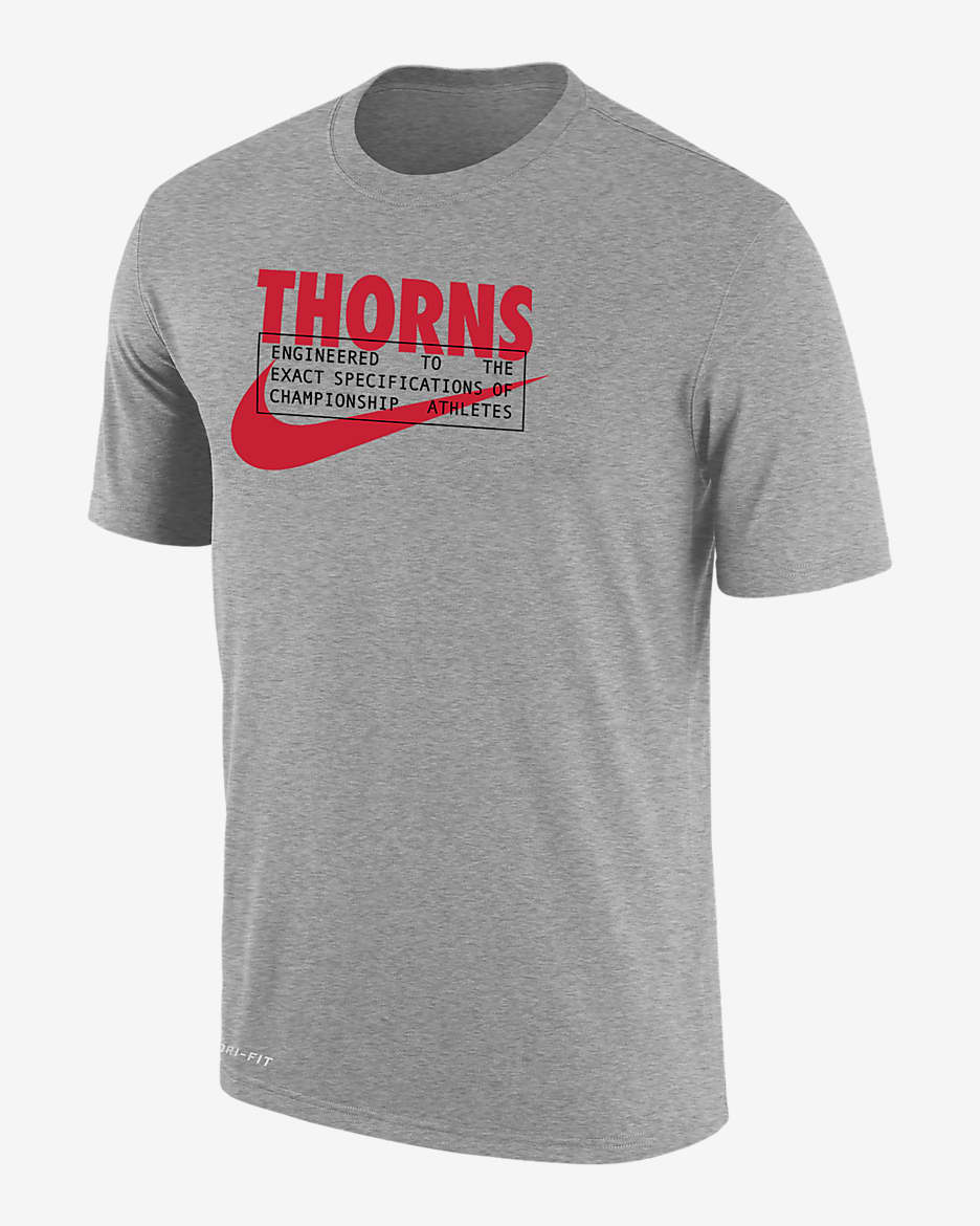 Portland Thorns Men's Nike Dri-FIT Soccer T-Shirt - Dark Grey Heather