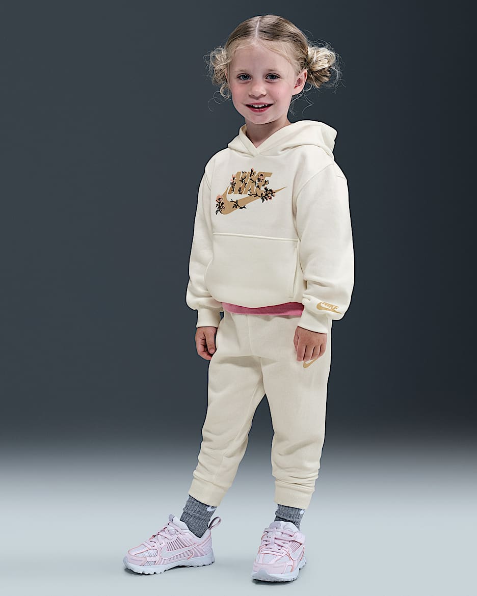 Conjunto de joggers de dos piezas Floral Futura infantil Nike - Vela