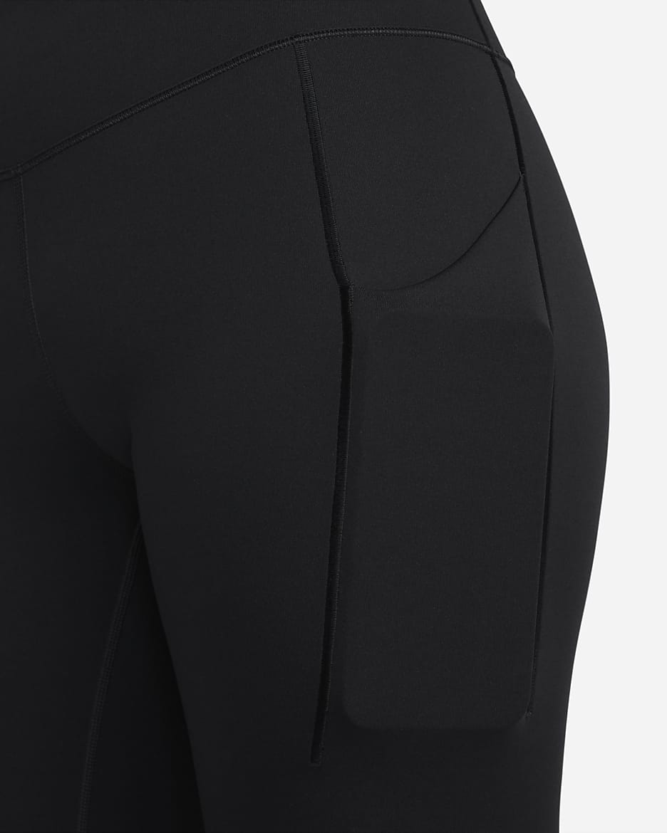 Nike Universa Women's Medium-Support High-Waisted Leggings with Pockets - Black/Black