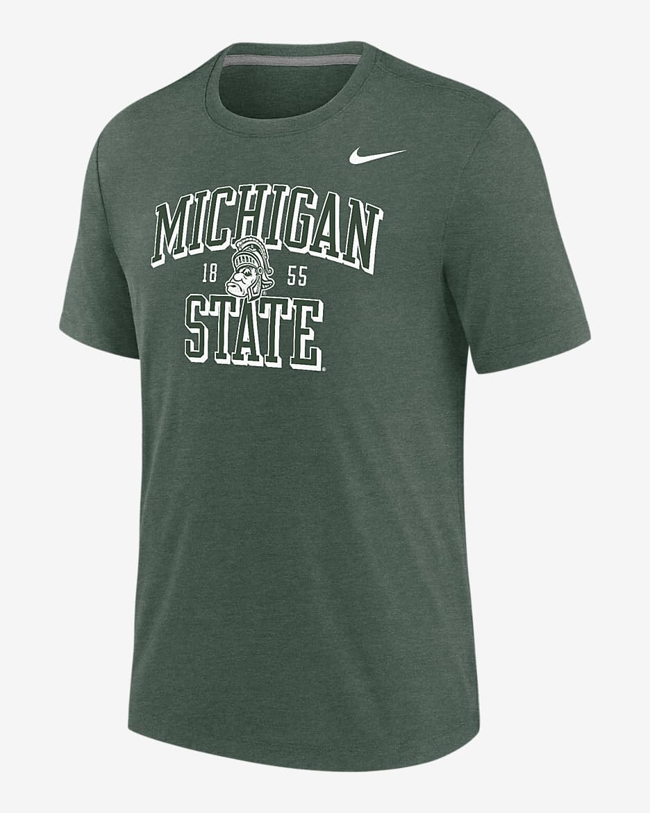 Playera universitaria Nike para hombre de Michigan State - Abeto