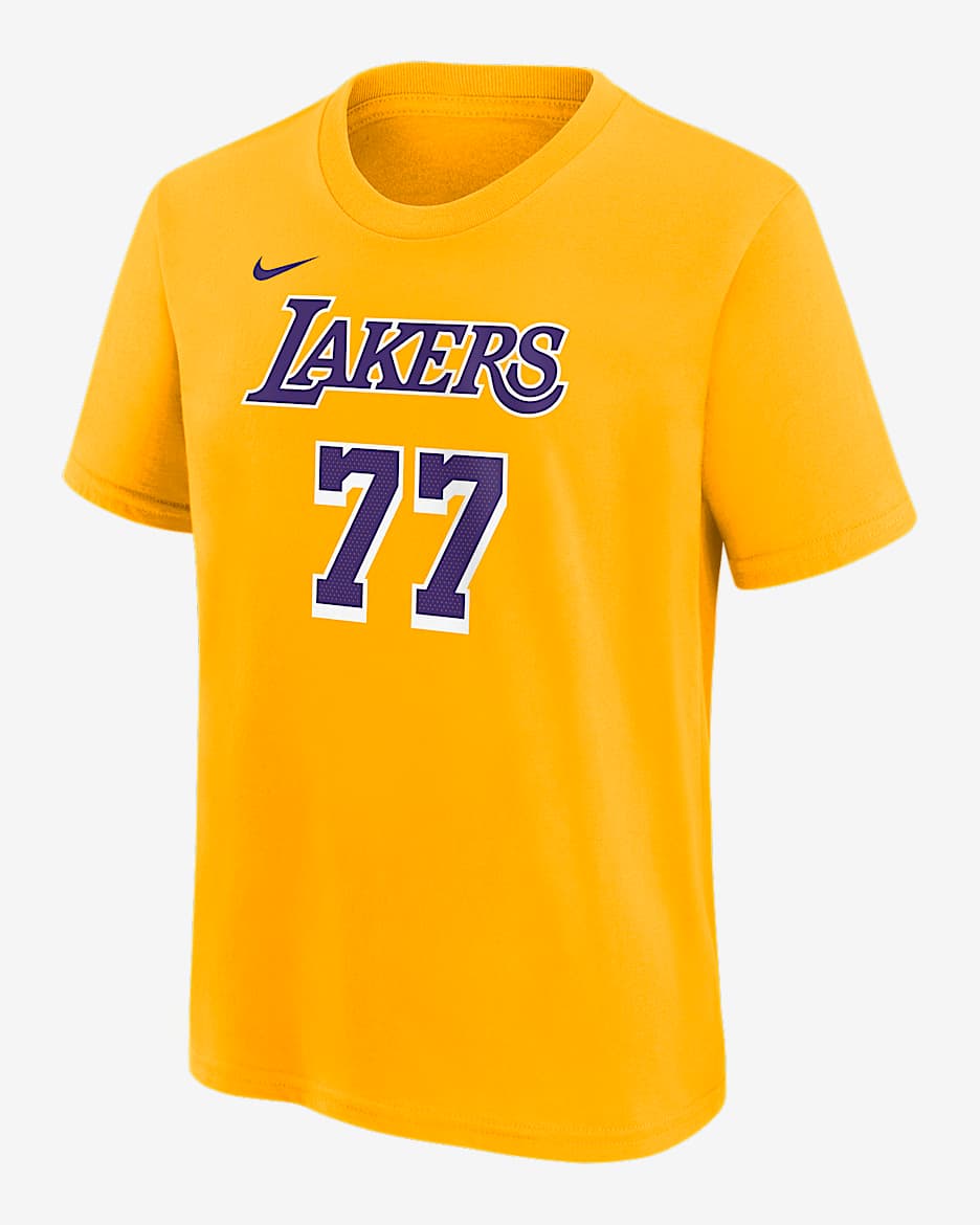 Luka Dončić Los Angeles Lakers Big Kids' Nike NBA T-Shirt - Yellow
