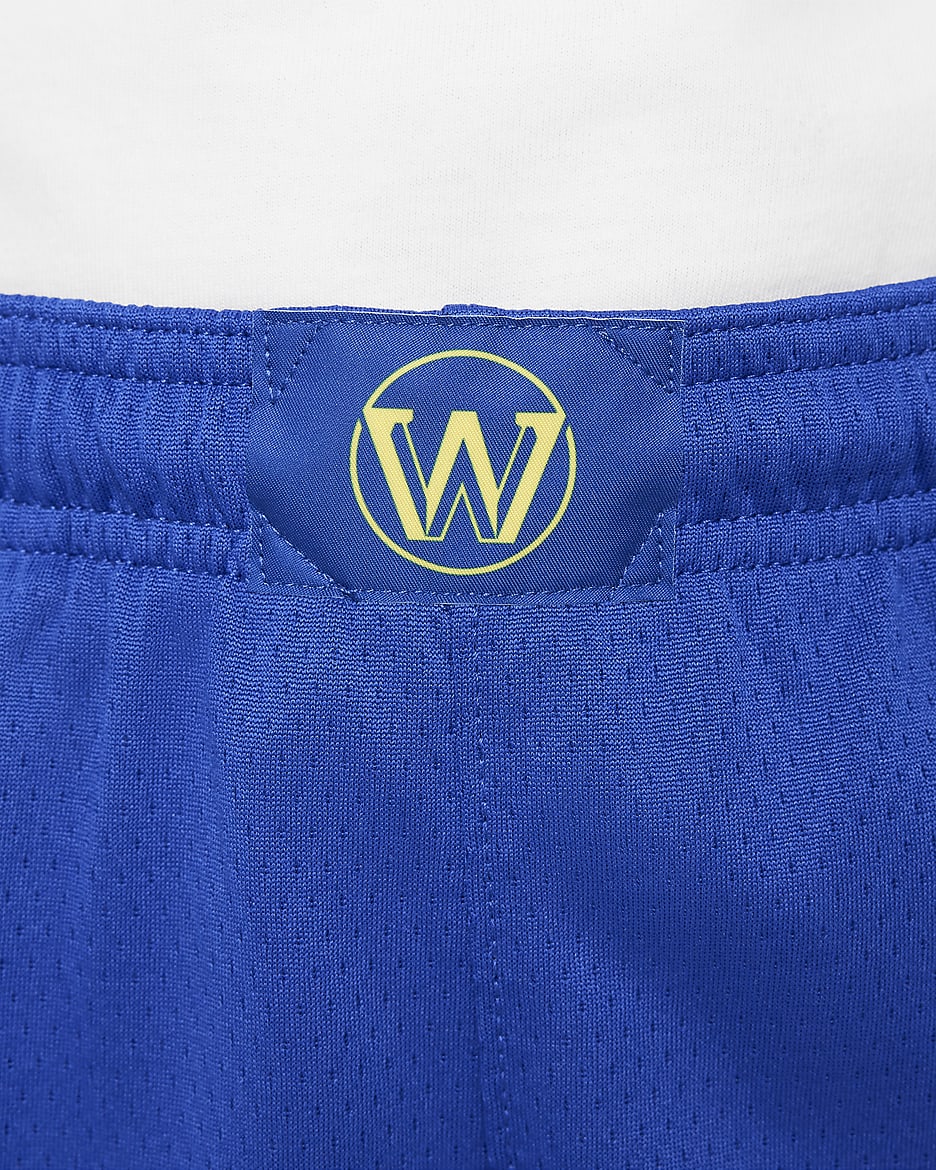 Golden State Warriors 2023/24 Icon Edition Older Kids' (Boys') Nike NBA Swingman Shorts - Rush Blue