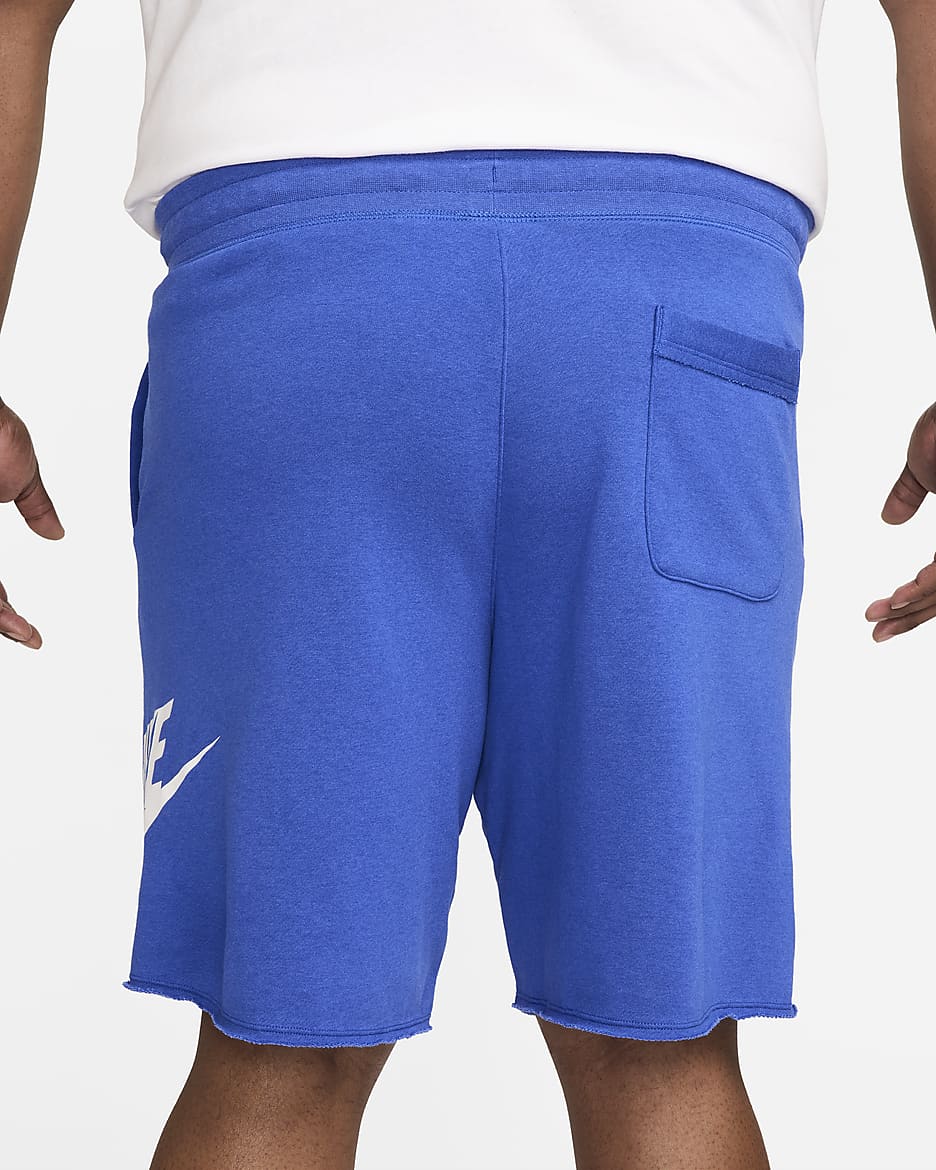 Calções em tecido moletão Nike Club Alumni para homem - Game Royal/Branco/Branco