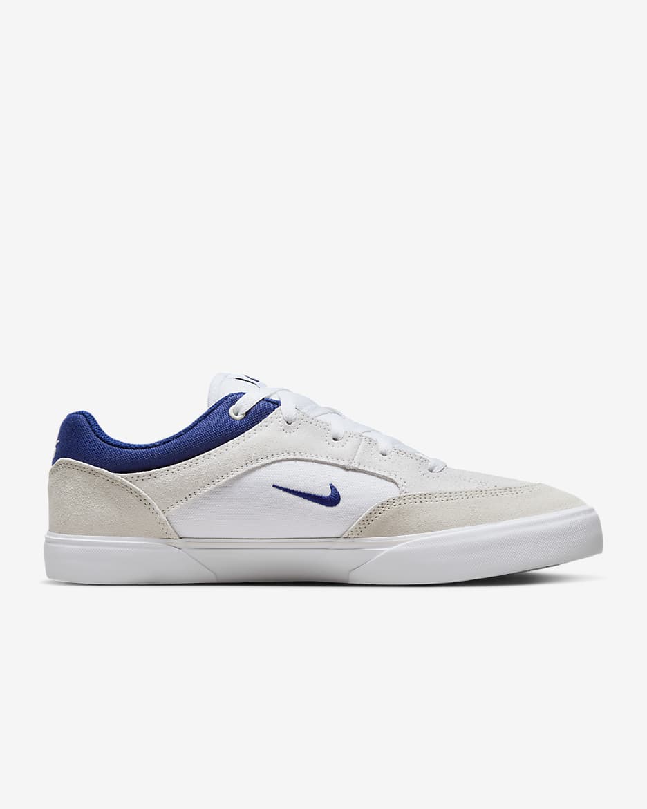 Scarpa Nike SB Malor – Uomo - Bianco/Platinum Tint/Bianco/Deep Royal Blue