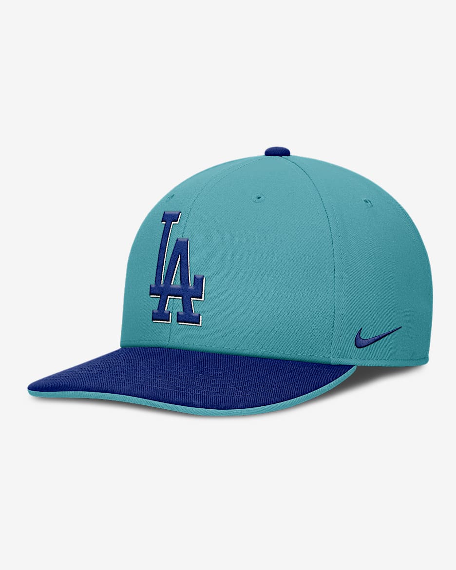 Los Angeles Dodgers Pro Men's Nike Dri-FIT MLB Adjustable Hat - Turquoise/Royal